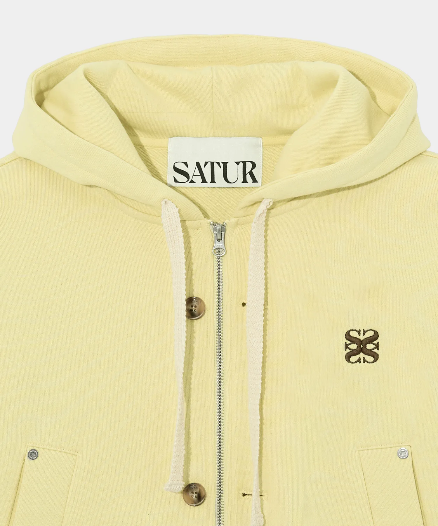 SATUR  |Unisex Street Style Long Sleeves Oversized Logo Hoodies