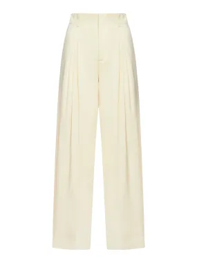 Silk and cotton trousers