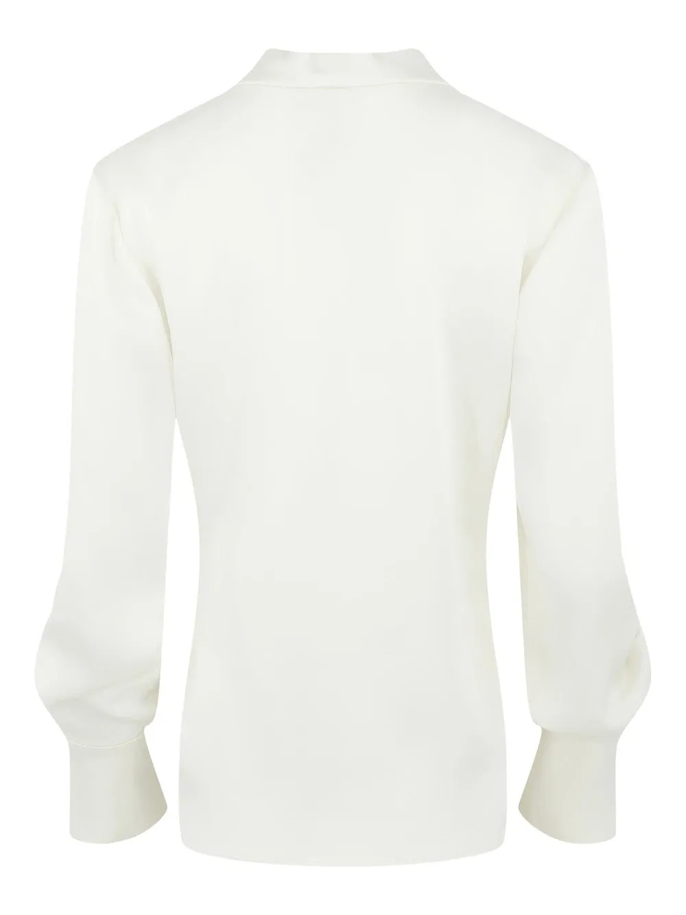 Simkhai Maisey Long Sleeve V-Neck Blouse in Ivory