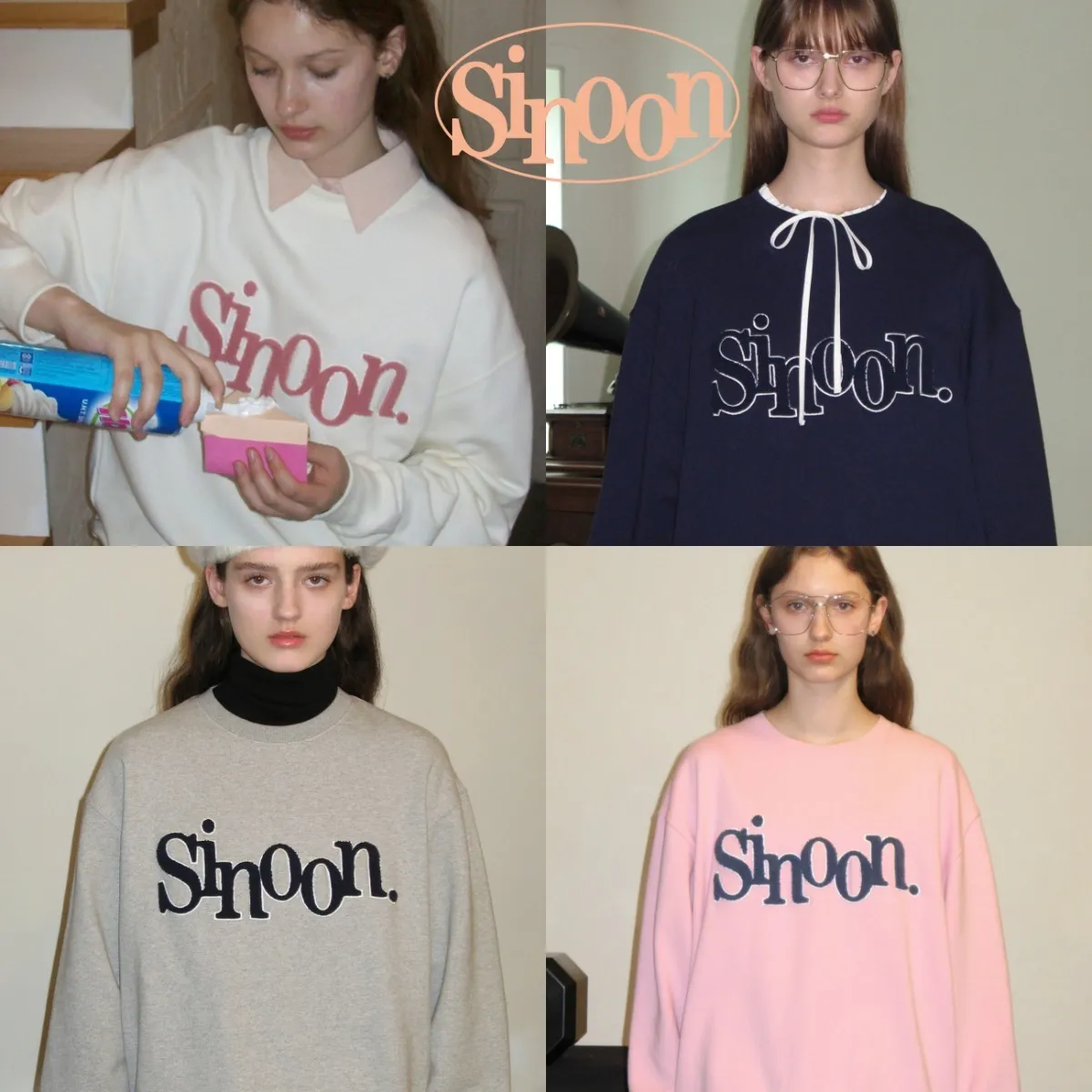 sinoon  |Street Style Logo Hoodies & Sweatshirts