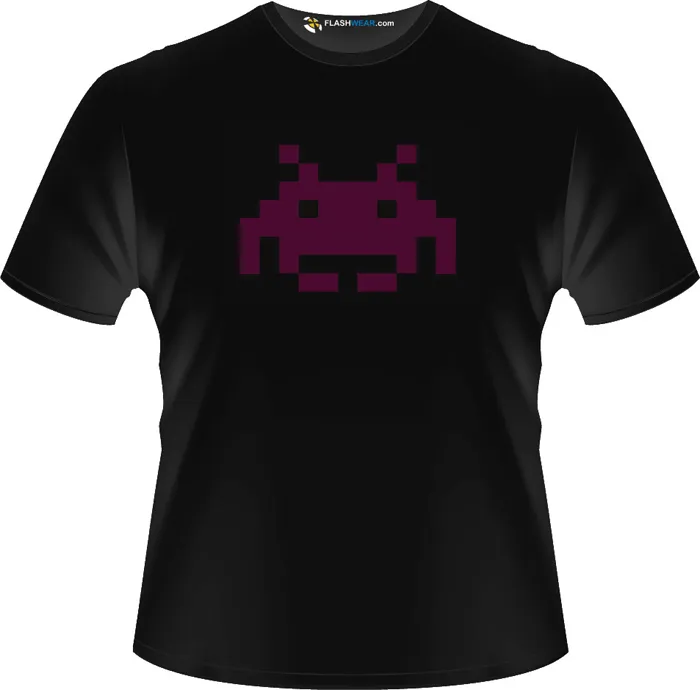 Space Invaders LED T Shirt