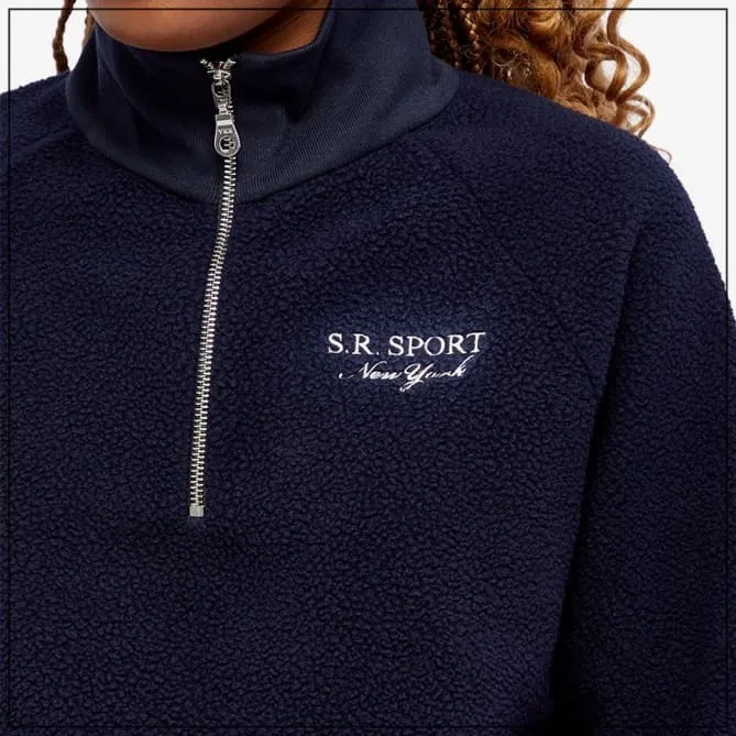 Sporty & Rich  |Crew Neck Unisex Long Sleeves Cotton Logo