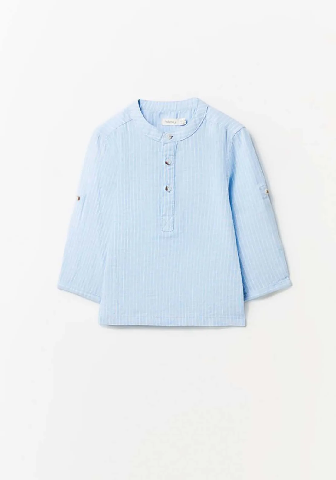 Striped Linen Shirt - Blue