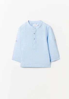 Striped Linen Shirt - Blue