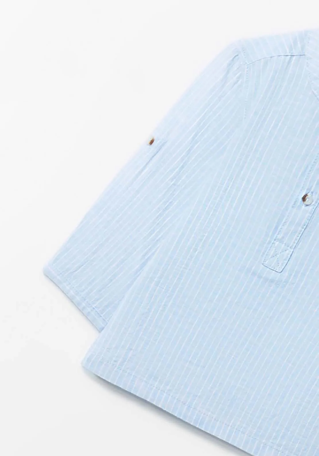 Striped Linen Shirt - Blue