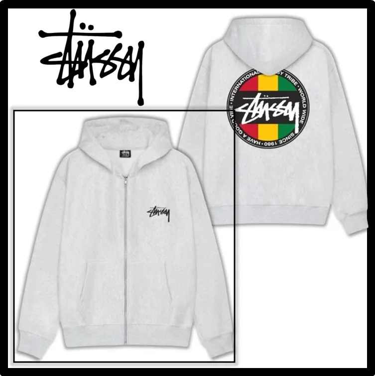 STUSSY  |Unisex Street Style Logo Skater Style Hoodies