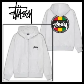 STUSSY  |Unisex Street Style Logo Skater Style Hoodies