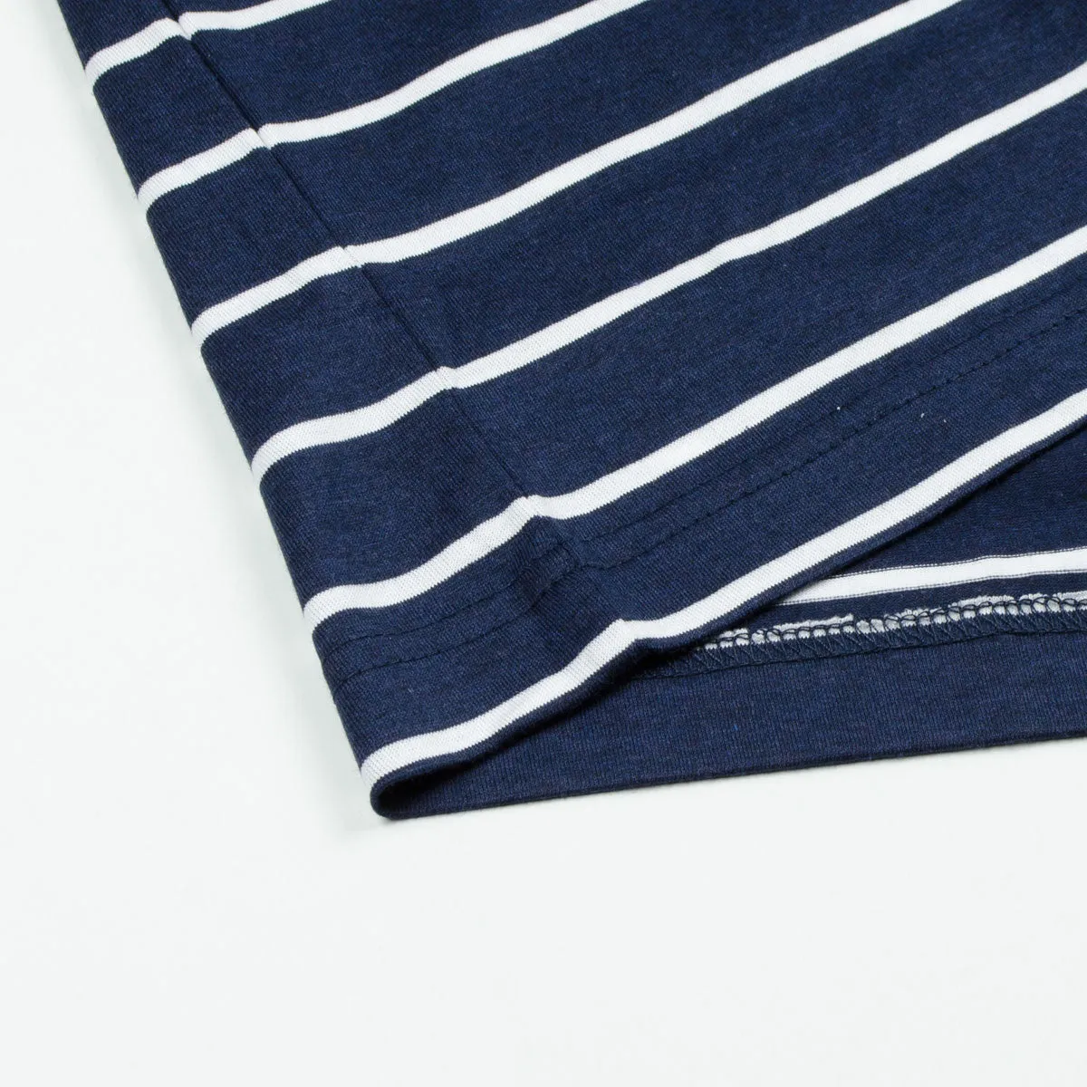 Sunspel - Striped Crew T-shirt - Navy / White Stripes