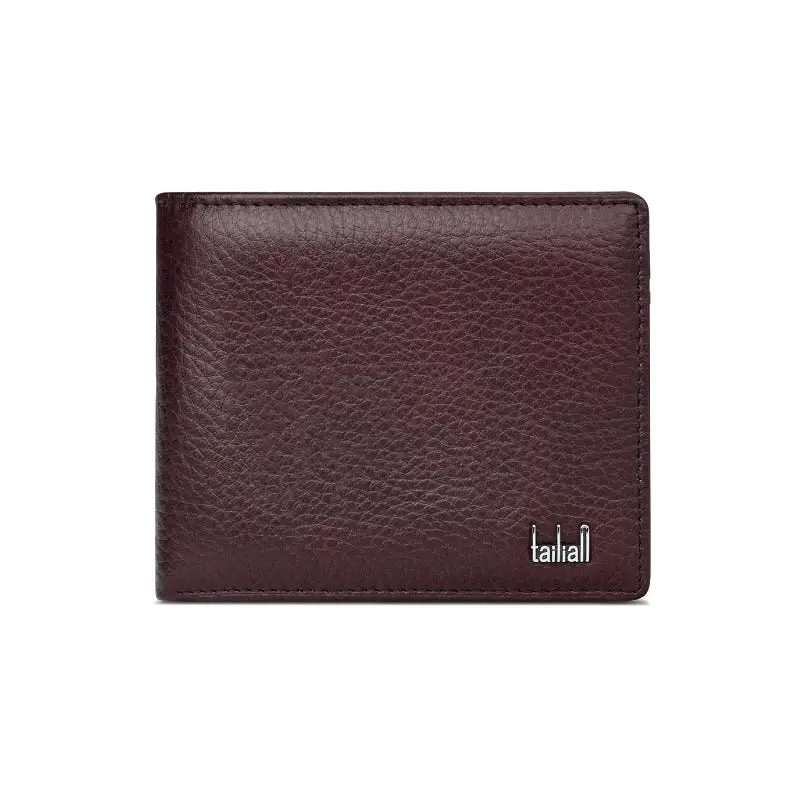 Tailian classic genuine leather men's short wallet