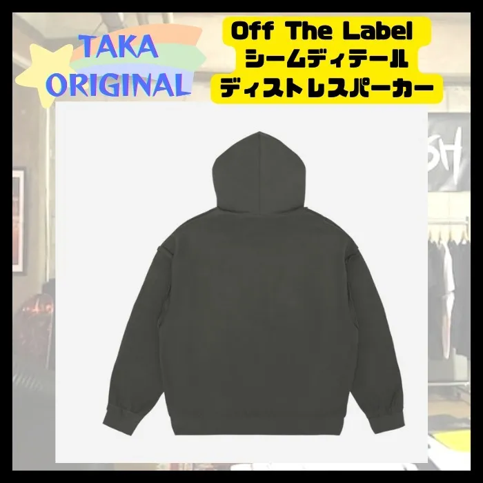 TAKA ORIGINAL  |Unisex Street Style Long Sleeves Plain Cotton Logo Hoodies