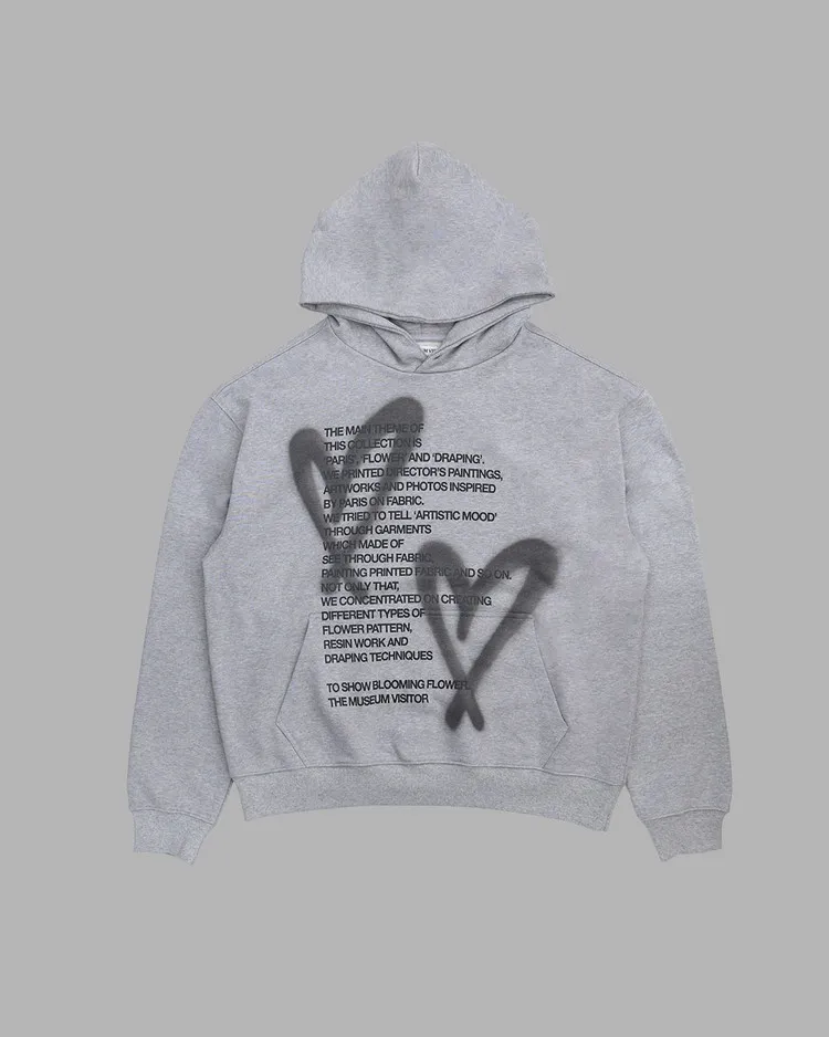 THE MUSEUM VISITOR  |Heart Unisex Street Style Logo Hoodies