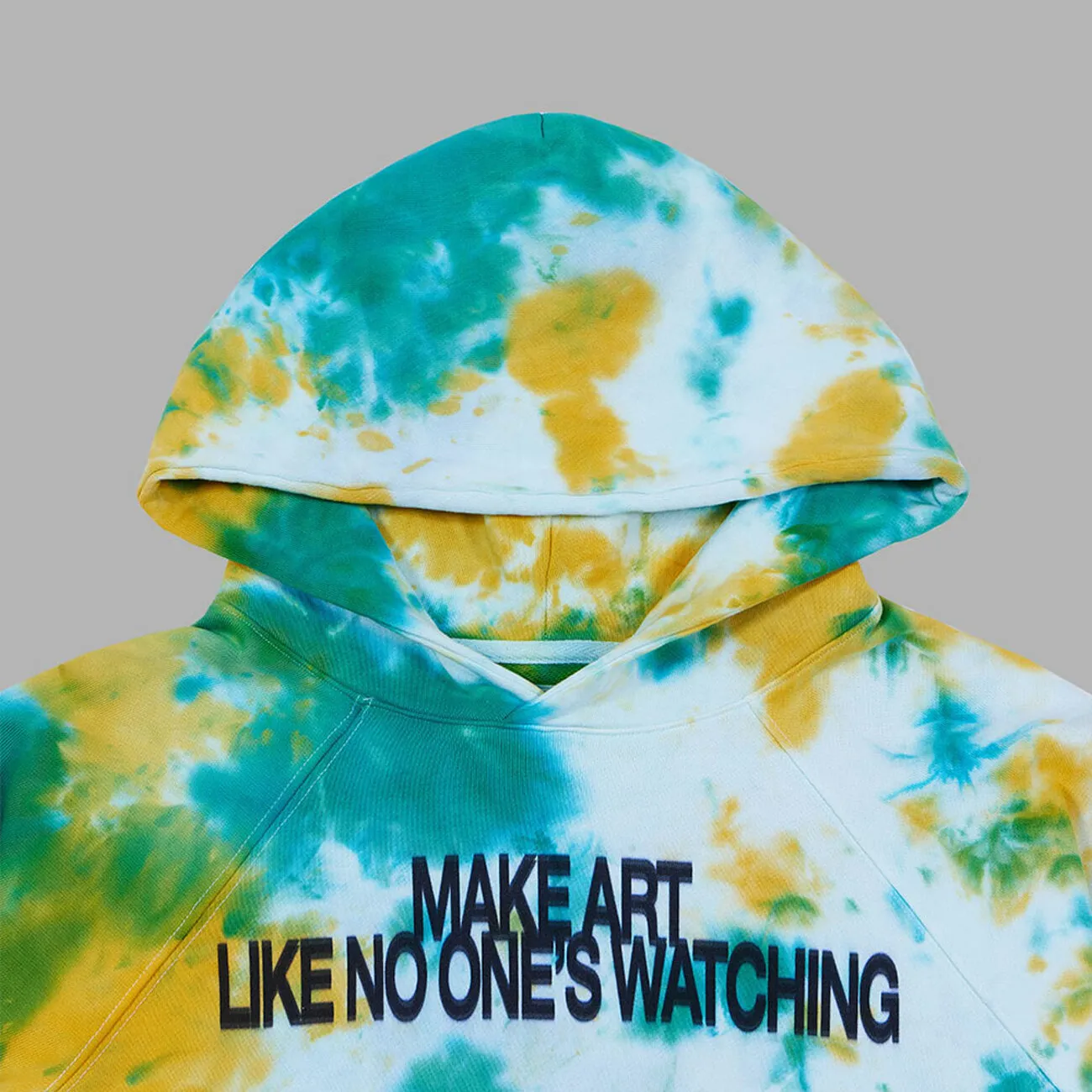 THE MUSEUM VISITOR  |[THE MUSEUM VISITOR]★LETTERING PRINTED TIE DYEING HOODY