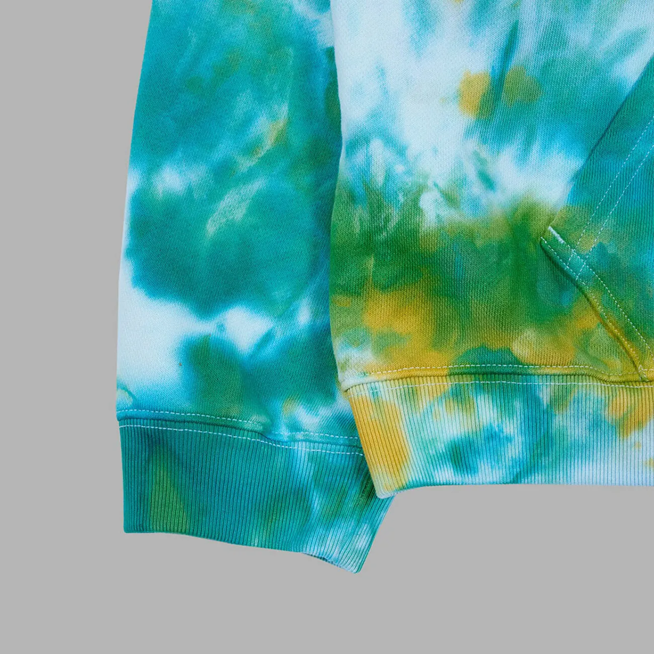 THE MUSEUM VISITOR  |[THE MUSEUM VISITOR]★LETTERING PRINTED TIE DYEING HOODY