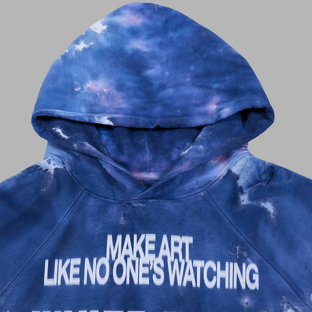 THE MUSEUM VISITOR  |[THE MUSEUM VISITOR]★LETTERING PRINTED TIE DYEING HOODY