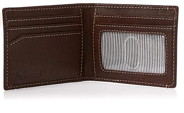 Timberland Genuine Leather Flip Clip Brown Wallet