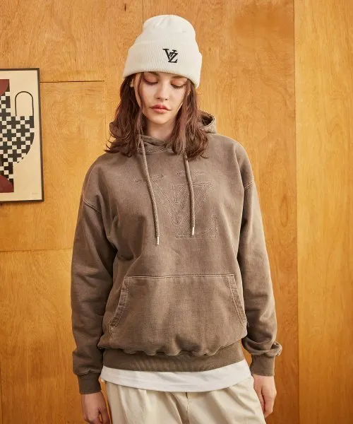 VARZAR  |[VARZAR]★VZ Big Logo Chain Stitch Pigment Hood