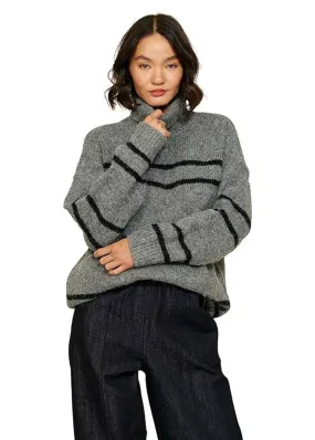 Veronica Sweater - Grey & Black