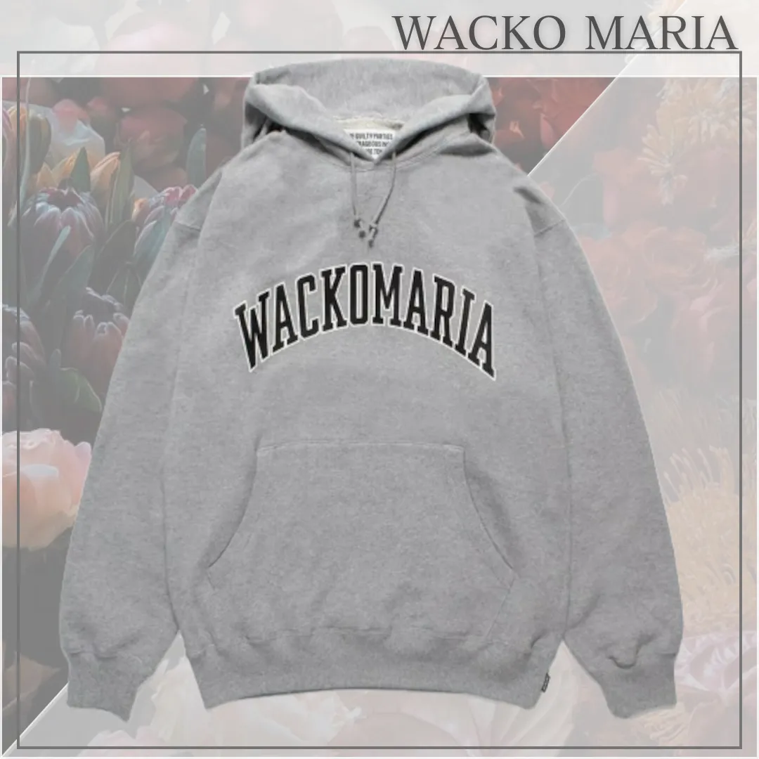 WACKO MARIA  |Unisex Street Style Long Sleeves Plain Cotton Logo Hoodies