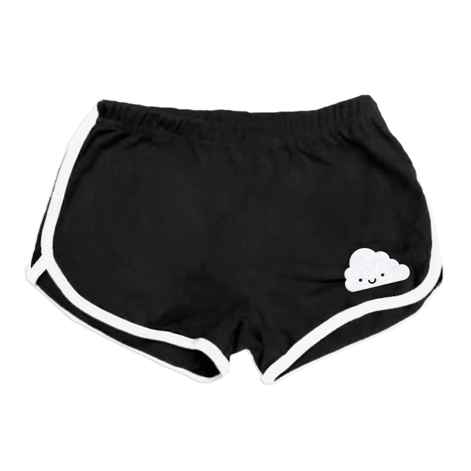 Whistle & Flute Kawaii Cloud Running Shorts - Black