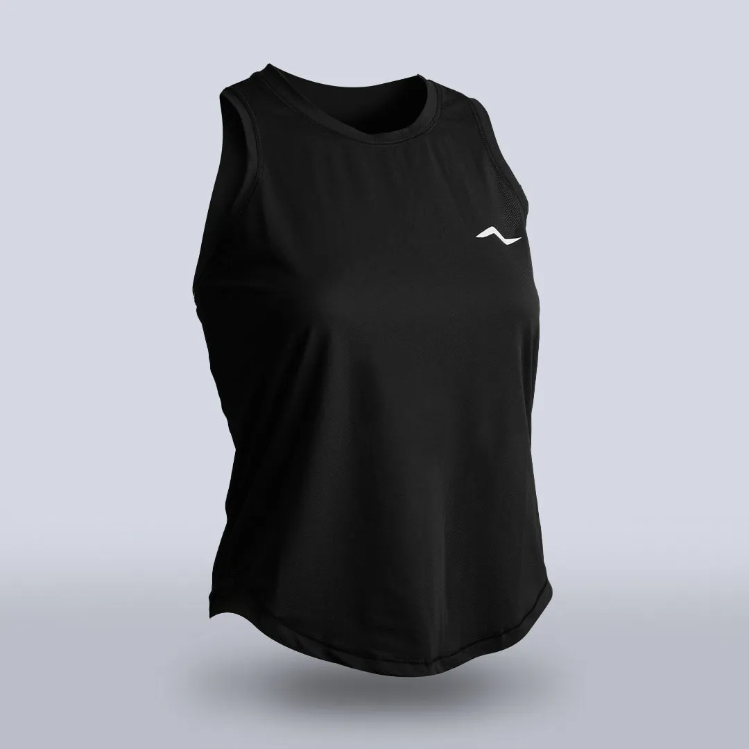 Women's Black Eco-Light Running Singlet