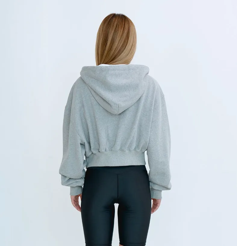 WOOALONG  |Street Style Plain Cotton Medium Logo Hoodies & Sweatshirts