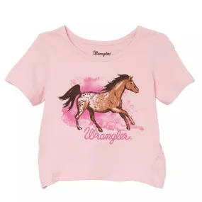 Wrangler Kid's Pink Horse Tee